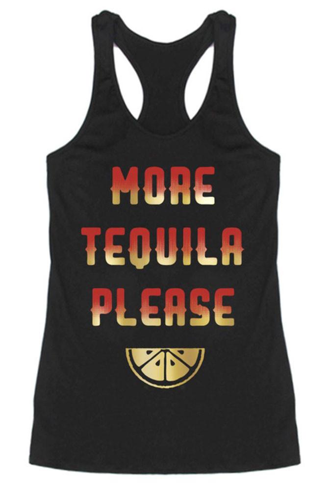 Niobe Clothing More Tequila Racerback Tank Top (Black) - g_tanktops
