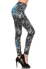 Sea Lily Design Leggings leggings- Niobe Clothing