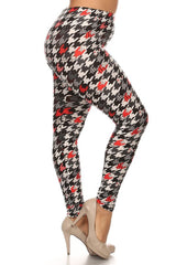Niobe Clothing Multi Houndstooth Design Leggings - leggings