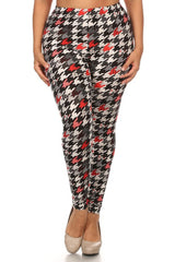 Niobe Clothing Multi Houndstooth Design Leggings - leggings