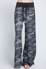 12Pm Mon Ami Grey Camo Casual Lounge Pants - pants