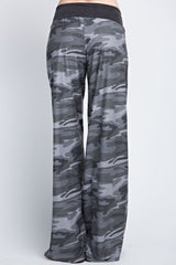 12Pm Mon Ami Grey Camo Casual Lounge Pants - pants