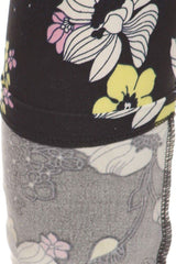 Niobe Clothing Pastel Floral Graphic Print Lined Leggings - leggings