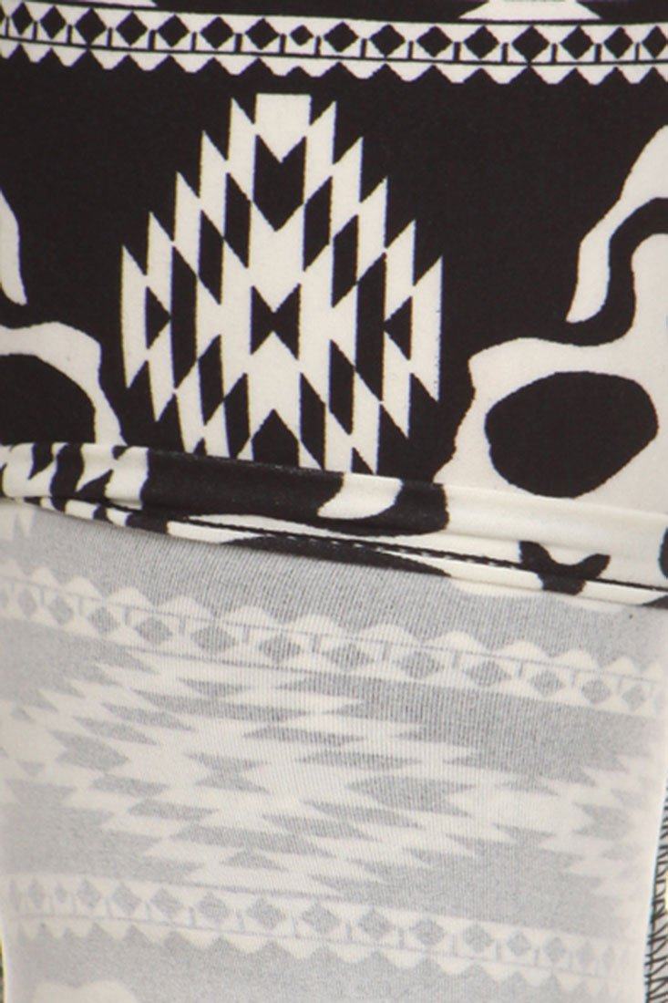 Niobe Clothing Black White Skull Design Plus Size Leggings - ps_printleggings