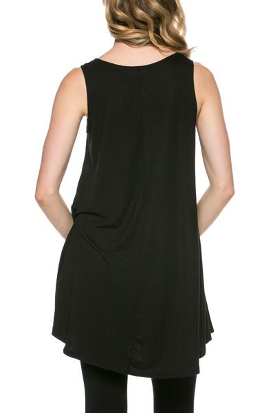 Azules Sleeveless A-line Tank Tunic - Tunics f_tops