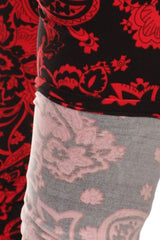 Niobe Clothing Red Baroque Me Design Plus Size Leggings - leggings