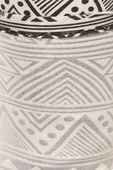 Niobe Clothing Black Cream Tribal Design Plus Size Leggings - leggings