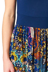 Sleeveless Paisley Bohemian Floral Print Long Maxi Dress dress- Niobe Clothing