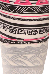 Niobe Clothing Pink Sand Aztec Design Plus Size Leggings - leggings