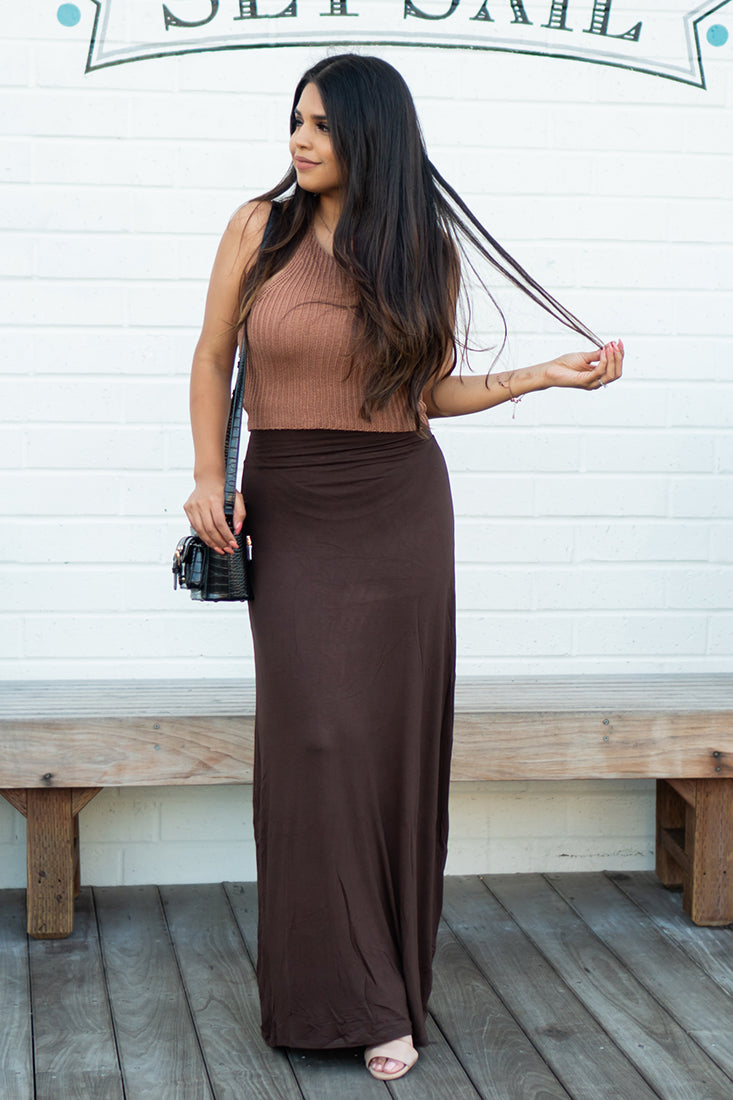 Zenana Draped Rayon Maxi Skirt - Skirts sb_bottoms