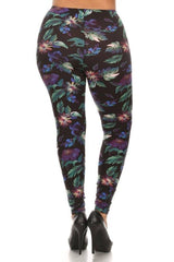 Niobe Clothing Hawaiian Nights Design Plus Size Leggings - leggings