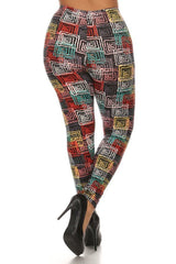 Niobe Clothing Labyrinth Design Plus Size Leggings - leggings