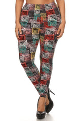 Niobe Clothing Labyrinth Design Plus Size Leggings - leggings