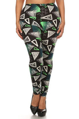 Niobe Clothing Cosmic Design Plus Size Leggings - leggings