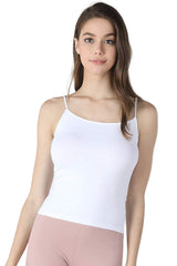 Nikibiki Nylon Short Spaghetti Strap Tank Top Camisole - Tops
