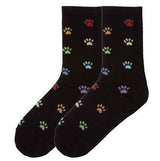K. Bell Colorful Paw Prints Crew Socks - Socks