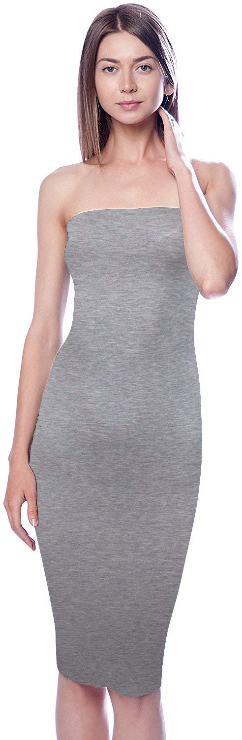 DNA Solid Color Strapless Bodycon Mini Tube Dress - sb_dresses