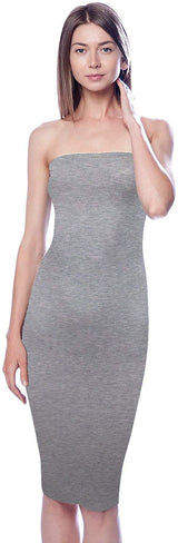 Solid Color Strapless Bodycon Mini Tube Dress dress- Niobe Clothing