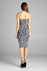DNA Royal Grandeur Strapless Bodycon Mini Tube Dress - dress
