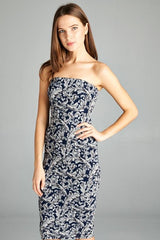 DNA Royal Grandeur Strapless Bodycon Mini Tube Dress - dress