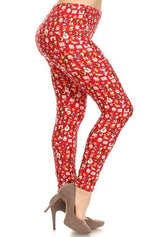 Niobe Clothing Christmas Cheer Graphic Print Lined Plus Size Leggings - leggings