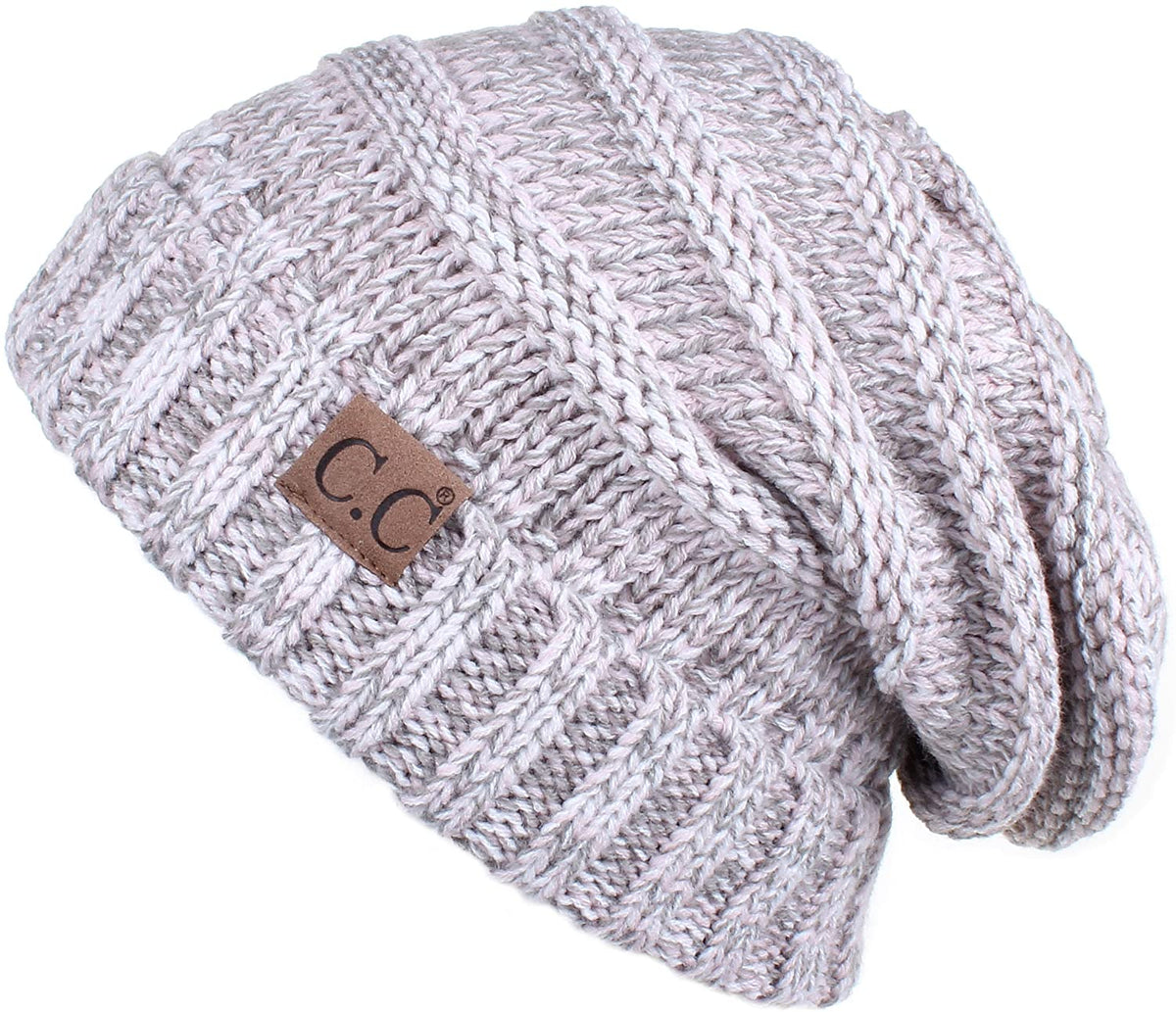 Unisex Solid Oversized Slouchy Knit Beanie