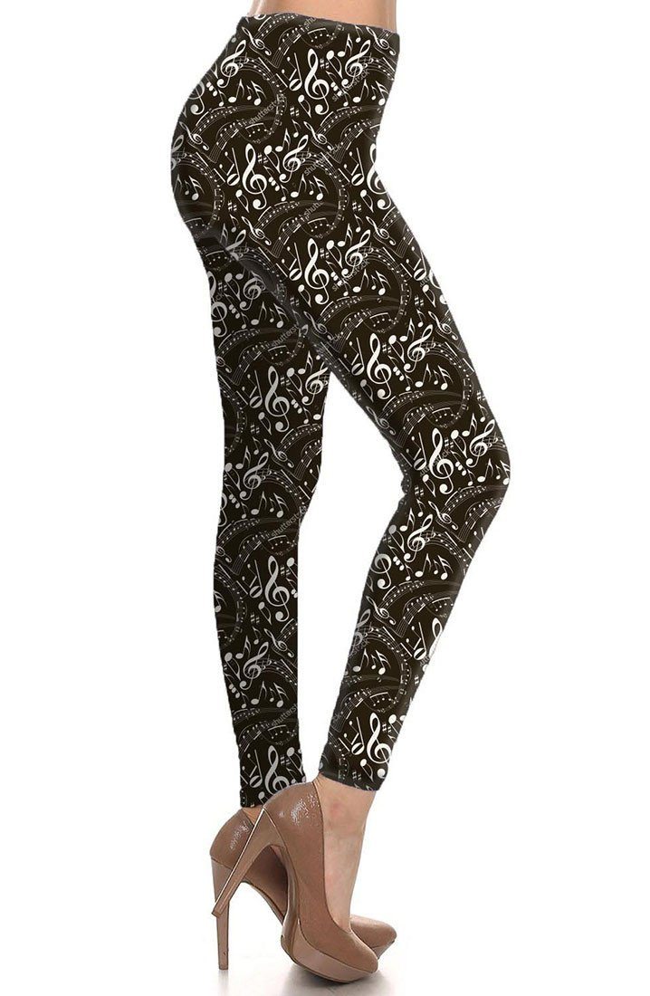Niobe Clothing Musical Inspiration Graphic Print Lined Leggings - p_leggings