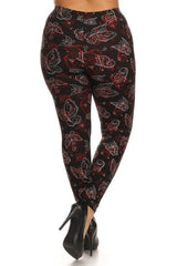 Niobe Clothing Butterfly Etch Design Plus Size Leggings - leggings