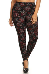 Niobe Clothing Butterfly Etch Design Plus Size Leggings - leggings