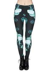 Niobe Clothing Jellyfish Digital Print Leggings - leggings