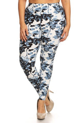 Niobe Clothing Fallen Shadow Design Plus Size Leggings - leggings
