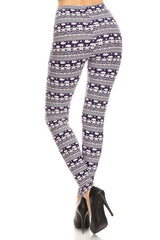 Niobe Clothing Elephant Love Graphic Print Lined Leggings - leggings