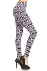 Niobe Clothing Elephant Love Graphic Print Lined Leggings - leggings