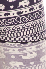 Niobe Clothing Elephant Love Graphic Print Lined Leggings - leggings