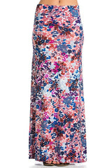 Niobe Clothing Watercolor Splash Printed Maxi Skirt - Skirts