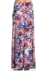 Niobe Clothing Watercolor Splash Printed Maxi Skirt - Skirts