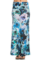 Niobe Clothing Serene Blossom Printed Maxi Skirt - Skirts