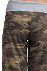 12Pm Mon Ami Distressed Army Casual Lounge Pants - pants