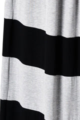Strapless Colorblock Black Grey Tube Top Maxi Dress dress- Niobe Clothing