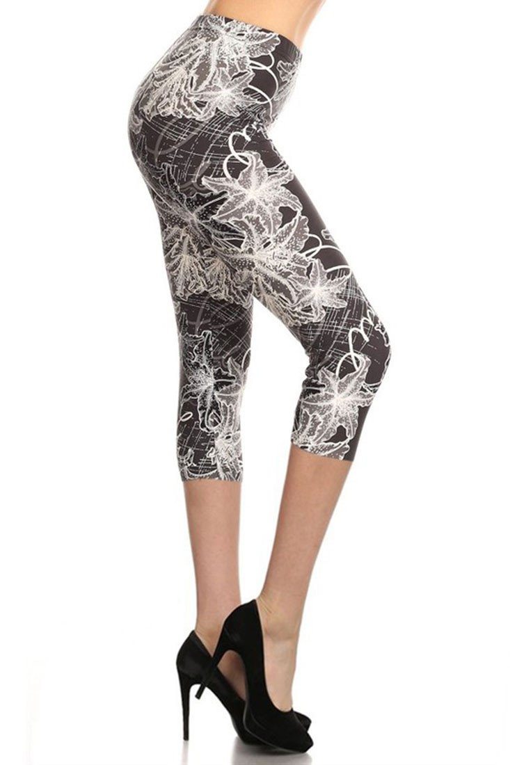 Niobe Clothing Shadow Illumination Design Plus Size Capri Leggings - ps_printcaprileggings