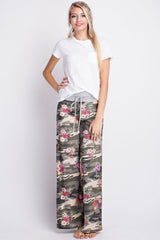 12Pm Mon Ami Floral Army Casual Lounge Pants - pants