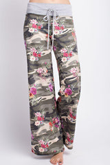 12Pm Mon Ami Floral Army Casual Lounge Pants - pants