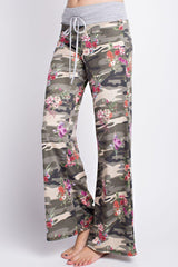12Pm Mon Ami Floral Army Casual Lounge Pants - pants