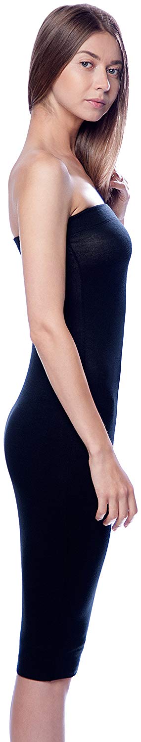 DNA Solid Color Strapless Bodycon Mini Tube Dress - sb_dresses