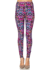 Niobe Clothing Pink Geo Prism Design Leggings - leggings