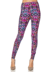 Niobe Clothing Pink Geo Prism Design Leggings - leggings