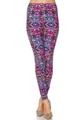 Niobe Clothing Pink Geo Prism Design Leggings - leggings