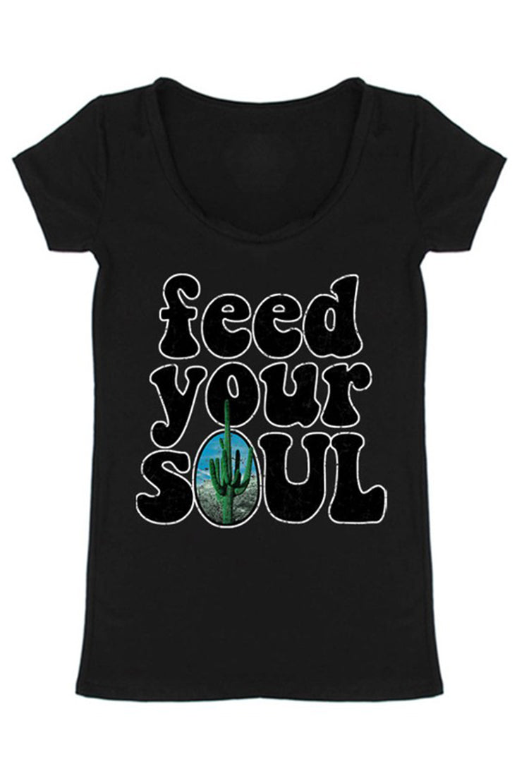Niobe Clothing Feed Your Soul Scoop Neck Shirt - T-Shirts g_shirts