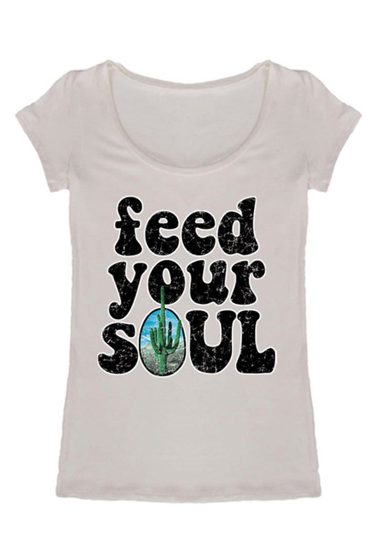Niobe Clothing Feed Your Soul Scoop Neck Shirt - T-Shirts g_shirts