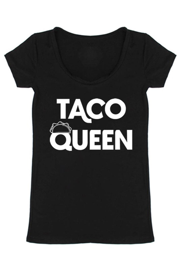 Niobe Clothing Taco Queen Scoop Neck Shirt - T-Shirts g_shirts